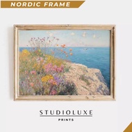 Wall Painting, Wildflower Coast Painting Coastal Landscape Art (Digital Download) 1