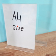 A4 Paper Stand / A4 Menu Stand / Brochure Holder / QR Code Stand / Display Holder / Arcylic Stand / 