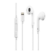 Apple - 原廠蘋果 Apple iPhone Lightning 接頭 立體聲耳機 帶線控 麥克風 音量接聽按鍵 iPhone 14, 13, 12 iPad 白色 / 封口膠袋(無盒裝) - 