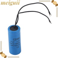 MEIGUII AC Motor Capacitor, 75uf Wire Lead CD60 Capacitor, Durable Round Shape 250V AC Starting Capa