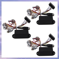 (JMTI) 3X 2 Band Active Bass Guitar EQ Equalizer Preamp Circuit Pickup Black