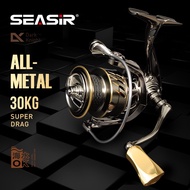 SEASIR Dark Knight Power Handle Ultra Light All Metal Spinning Fishing Reel 1000-6000 Series 7+1BB (Super Drag 30kg)