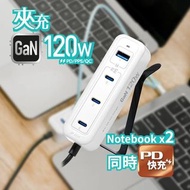 門市全新現貨‼️ M2K GaN120W 120W『 夾充 』【旅行版】- 夾枱迷你快速充電器 (3C1A)