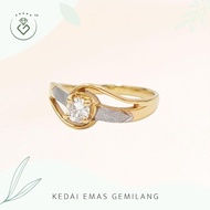 [Kedai Emas Gemilang] 200899 {YS} Solitaire Diamond Gold Ring (14)(3.27G) [835 Gold]