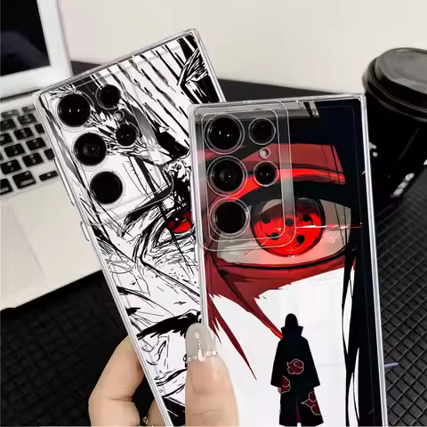 Clear Soft Case for Samsung Galaxy S21 Note 10 20 Ultra S23 S20 S10 Plus S25 Ultra S24 FE S22 Anime 