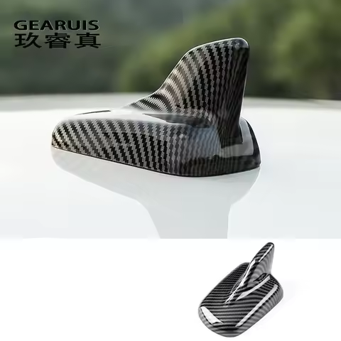 Car Styling Carbon Fiber Antenna Shark Fin Aerials Trim decoration Cover Stickers For Audi A4 B9 A5 