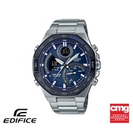 CASIO นาฬิกาข้อมือผู้ชาย EDIFICE รุ่น ECB-950DB-2ADF วัสดุสเตนเลสสตีล สีน้ำเงิน