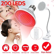 200 LEDs Light Photon Therapy Face Mask Beauty Instrument Facial SPA Acne Wrinkle Removal Skin Rejuvenation Moisturizing Tool 45W