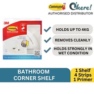 3M Command Bathroom Corner Shelf (With Primer) 4Kg