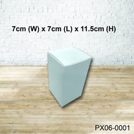(7cm x 7cm x 11.5cm) - 50pcs White Plain Packaging Box | Perfume Packaging Box | Empty White Packing
