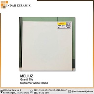 Homogenous Granite tile MULIA MELIUZ Supreme White 60x60