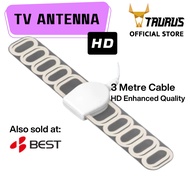 TAURUS HD-100 Digital HD TV Antenna 3 Meter - HD Quality & Enhanced View for Smart TV