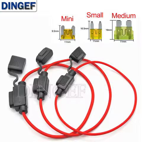 1Set Waterproof 32V Mini/Small/Medium Auto Fuse Holder 18/16/14/12/10AWG With Car Blade Fuse 3A 5A 7