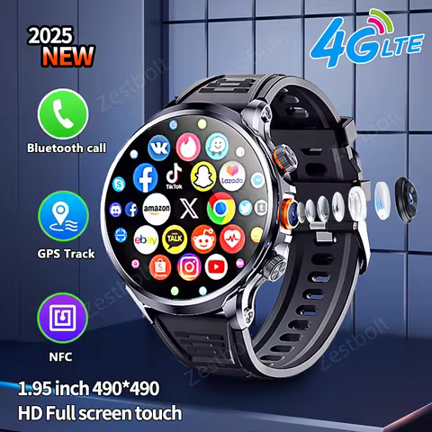 Original H18 Smart Watch 1.95 Inch Android 10.0 8MP Camera GPS 256G ROM Steel Strap WiFi Compatible 