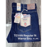 Seluar Jeans TEXAN Regular fit 808 B2_MBL Warna Biru ada getah👉free Holder👍
