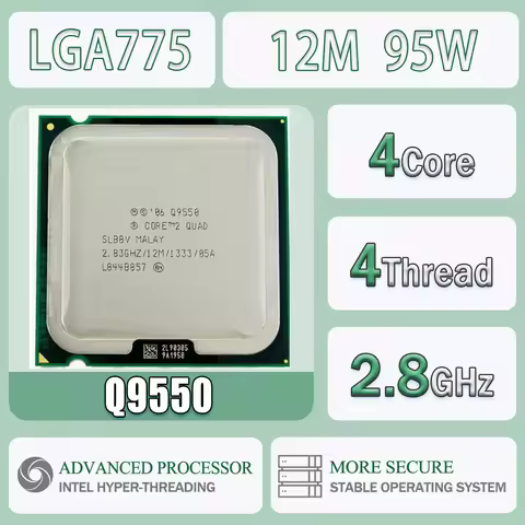 Intel Core Q9550 2.8 GHz Quad-Core Quad-Thread 12M 95W Q 9550 Computer CPU Processor Server Package 