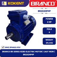 BRANCO BR SERIES IE2B3 ELECTRIC MOTOR [ CAST IRON ]  BR2X2HP4P