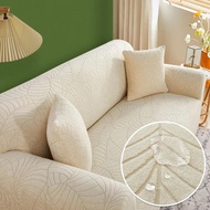Jacquard Sofa Covers 1/2/3/4 Seats Solid Couch Cover L Shaped Thicken Sofa Cover Protector Bench Cov
