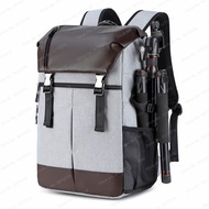New Waterpoof Canvas With Leather Versatile camera bag photography Outdoor Fashion Dslr Camera Backp
