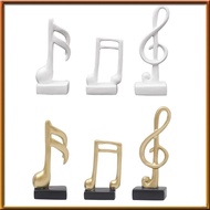 [chasoedivine.sg] 3Pcs Music Note Decor, Gifts Musical Figurine Modern Statue Sculpture, Table Centerpiece Crafts Home Arts