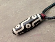 九眼天珠吊墜項鍊天然正品西藏復古瑪瑙幸運護身符