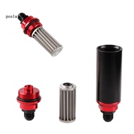 [poslajudo]  100 Micron Fuel Filter Inline Fuel Filter Aluminum Racing Fuel Filter 44mm/50mm with An