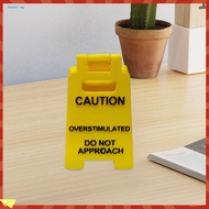 GH|  Public Activities Warning Sign Warning Overstimulation Sign Quirky 3d Printed Desk Sign Funny O
