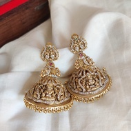 Big white Stone Jhumka