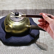 Tea Pot Heat Insulation Tea Clip Fork with Wooden Handle &amp; Cast Iron Head Coffee Tea Tools