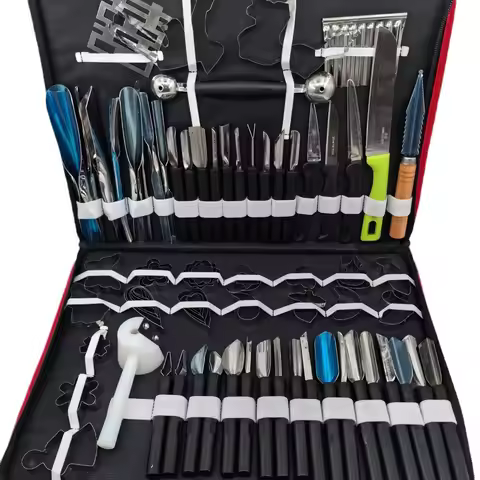 Multifunctional Portable Vegetable Fruit Food Wood Box, Engraving, Peeling, Carving, Garnishing, Kit