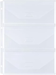 Nakabayashi MY-CH-4033C-5 Hobby File Pocket Holder Refill, 3 Tier Pockets, Pack of 5