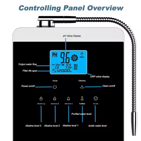 Household Kangen Water Machine Plastic Alkaline Water Ionizer 7/11 Plates Platinum Coating Alkaline 