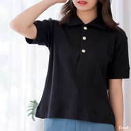 Fond - เสื้อโปโลสุดน่ารักมาพร้อมดีเทลลายผ้าบัฟเฟอร์ เนื้อผ้านุ่ม E00