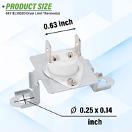 4 PACK 6931EL3003D Dryer Limit Thermostat Compatible with LG Kenmore Dryers DLE0332W DLE0442G DLE044