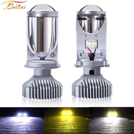 2PCS/1Pair H4 LED Bulb with Mini Projector Lens H4 LED Conversion Kit 10000LM Automobiles Hi/Lo Beam