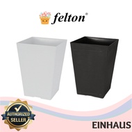 Felton Square Flower Pot (252mm)-Tall-2453