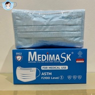 Medimask ASTM LV1 หน้ากากอนามัยทาง สีฟ้า 1กล่อง 50ชิ้น