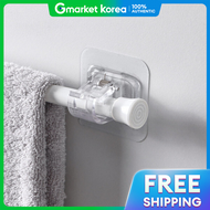 Total 4 Pieces No-Drill Adhesive Tension Rod Hanger Curtain Rod Bracket (2 Pieces + 2 Pieces)