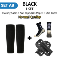 1 pair bola sepak shield shin pad guards alat pelindung kaki football shin guards soccer shin pad le