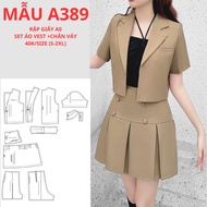 PAPER SHEET A0 VEST-SKIRT SET A389 (NOT SELLING CLOTHES)