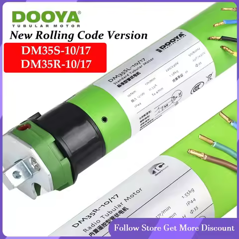 Dooya Tubular Motor DM35R 10/17 DM35S 10/17 Motor for all kinds rolling blinds,220V/230V 50/60HZ,RF4