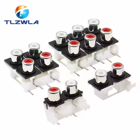 2PCS RCA Socket Connector AV2-8.4-9 2-Hole, 4-Hole, 6-Hole Audio Connector Audio Connector Mother So