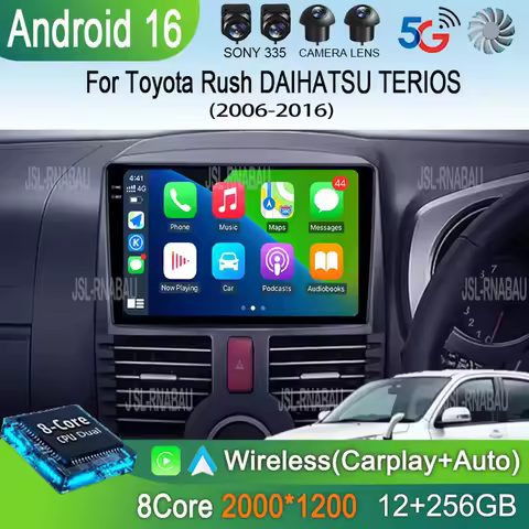 Car Radio Android 16 For Toyota Rush DAIHATSU TERIOS Multimedia Car GPS Player Navigation Touch Scre
