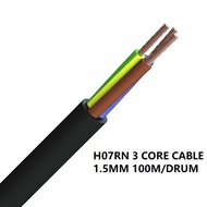 INDUSTRIAL GRADE 1.5MM² 3 CORE CABLE H07RN-3G 100M/DRUM