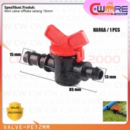 Stop Faucet PVC Garden Mini Valve Offtake 12mm to 16mm PE Hose 1/ 2" Inch