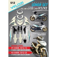 COVERSET Y15ZR V1 V2 SNIPER CREAMY WHITE-BLACK 2021 Y15ZR Y15 YSUKU  V2 NEW ORIGINAL VELOZI SIAP TAN