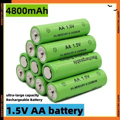 Roza cinnie-1.5V AA 4800mAh Rechargeable Battery AA Alkaline Suitable for Flashlight Mouse Clock Rem