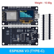 แผงวงจรพัฒนา ESP8266 tzt NodeMcu พร้อมจอแสดงผล OLED ขนาด0.96นิ้ว CH340G โมดูล WiFi ESP-12F TYPE-C USB สำหรับ arduino/micropython