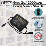 iTBOX 9VDC 2A / 2000 mAh Power Supply Mini UPS (IT-0922K) | Backup Battery for iTBOX iFacetec