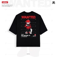 Orifake-t-shirt Oversize Design Wanted Black